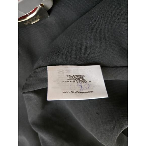 TORY BURCH Sz 8 Black Sheer 100% Silk Shell Top Dual Layer - Picture 5 of 9